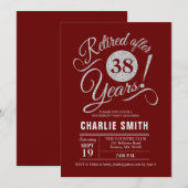 Invitation Retraite - Burgundy Maroon Silver (Devant / Derrière)