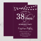 Invitation Retraite - Burgundy White (Devant / Derrière)