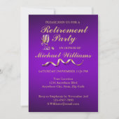 Invitation Retraite Classique Classique Champagne Verre Viole (Devant)