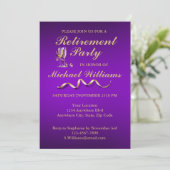 Invitation Retraite Classique Classique Champagne Verre Viole (Debout devant)