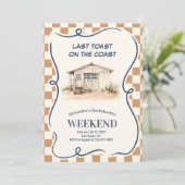Invitation Retraite côtière rustique Bachelorette (Debout devant)