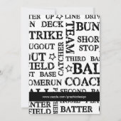 Invitation Retraite de baseball (Dos)