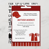 Invitation Retraite de baseball (Devant / Derrière)