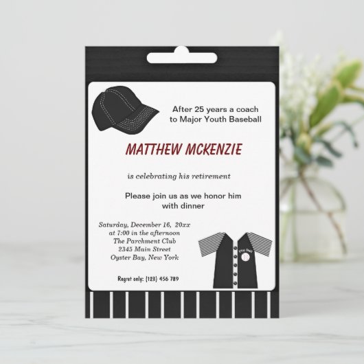 Invitation Retraite de baseball (Debout devant)