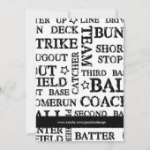 Invitation Retraite de baseball (Dos)