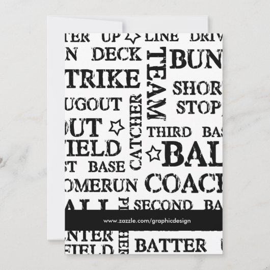 Invitation Retraite de baseball (Dos)