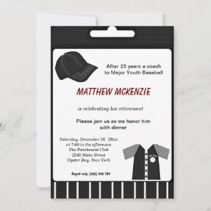 Invitation Retraite de baseball