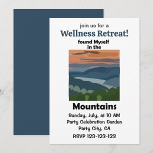 Invitation Retraite de bien-être dans les montagnes fumées
