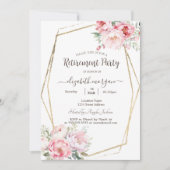 Invitation Retraite de cadre Or Rose Blush (Devant)