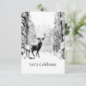 Invitation Retraite de Cerf Masculin Art de Cerf (Debout devant)