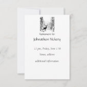 Invitation Retraite de Cerf Masculin Art de Cerf (Dos)