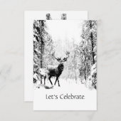 Invitation Retraite de Cerf Masculin Art de Cerf (Devant / Derrière)