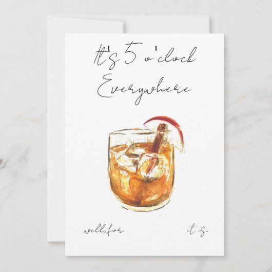 Invitation Retraite de cocktail et canapés (Devant)