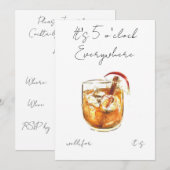 Invitation Retraite de cocktail et canapés (Devant / Derrière)