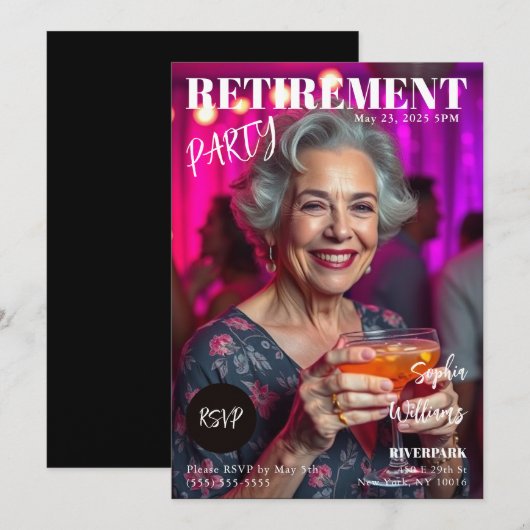 Invitation Retraite de couverture de magazine (Devant / Derrière)
