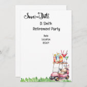 Invitation Retraite de golf pour femme golfeuse (Devant / Derrière)