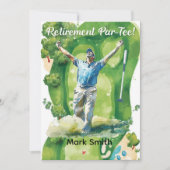 Invitation RETRAITE DE GOLF Retire, Relax & ParTee pour golfe (Devant)