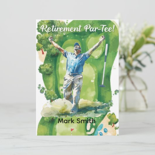 Invitation RETRAITE DE GOLF Retire, Relax & ParTee pour golfe (Debout devant)