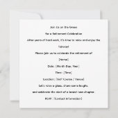 Invitation RETRAITE DE GOLF Tee off ParTee pour golfeur (Dos)