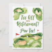 Invitation RETRAITE DE GOLF Tee off ParTee pour golfeur (Devant)