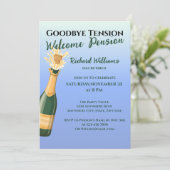 Invitation Retraite de la fête Goodbye Tension Champagne (Debout devant)