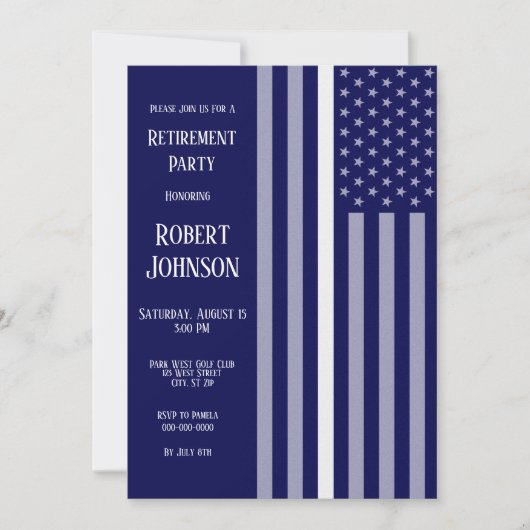 Invitation Retraite de la ligne blanche mince (Devant)