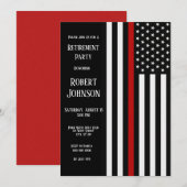 Invitation Retraite de la ligne rouge mince (Devant / Derrière)