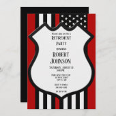 Invitation Retraite de la ligne rouge mince (Devant / Derrière)