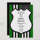 Invitation Retraite de la ligne verte mince (Devant / Derrière)