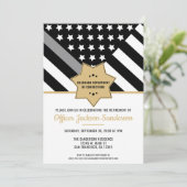 Invitation Retraite de l'agent correctionnel Ligne mince Silv (Debout devant)