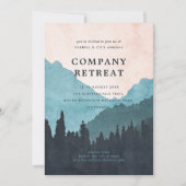Invitation Retraite de l'équipe d'entreprise avec les montagn (Devant)