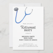 Invitation Retraite de l'infirmière et du médecin au stéthosc (Devant)