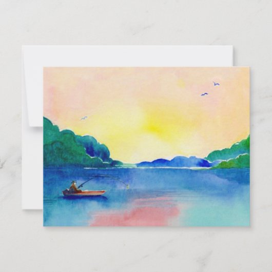 Invitation Retraite de pêche de lac dans l'invitation (Devant)