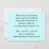 Invitation Retraite de pêche de lac dans l'invitation (Dos)