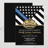 Invitation Retraite de police shérif forces de l'ordre (Devant / Derrière)