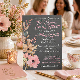 Invitation Retraite de printemps pour femmes Fleur sauvage ro
