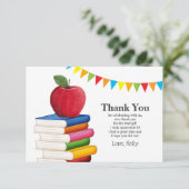 Invitation retraite d'enseignant, Apple, professeur merci (Debout devant)