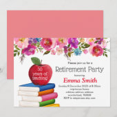 Invitation retraite d'enseignant, Apple, retraite d'enseignan (Devant / Derrière)