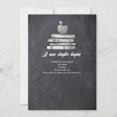 Invitation Retraite d'enseignant Craie Tableau noir Nostalgie (Dos)