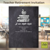 Invitation Retraite d'enseignant Craie Tableau noir Nostalgie