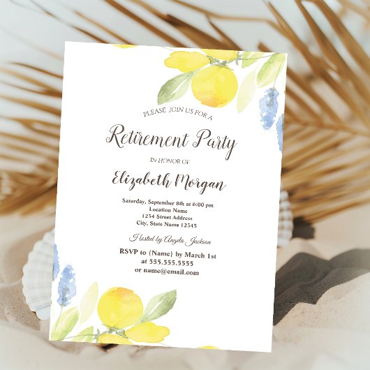 Invitation Retraite des citrons à l'aquarelle