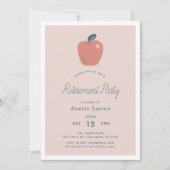 Invitation Retraite des enseignants Apple Pink (Devant)