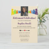 Invitation Retraite des enseignants photo modifiables (Debout devant)