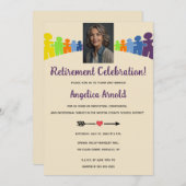 Invitation Retraite des enseignants photo modifiables (Devant / Derrière)