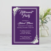 Invitation Retraite des femmes Élégante Parti Floral Violet (Debout devant)