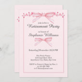 Invitation Retraite des femmes Fleurs de cou rose Parti de la (Devant / Derrière)