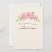 Invitation Retraite des femmes Floral Élégant Rose (Dos)