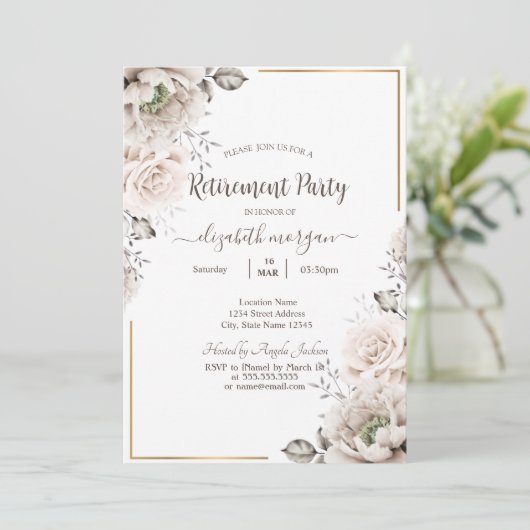 Invitation Retraite des Fleurs Blanches Chic (Debout devant)