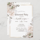 Invitation Retraite des Fleurs Blanches Chic (Devant / Derrière)