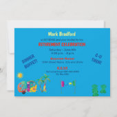 Invitation Retraite des hippies amusantes et colorées (Dos)